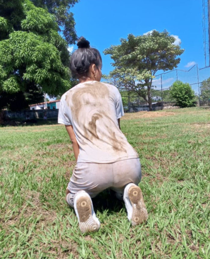 Morena Set 1 PART 2, checking out the football field for mud